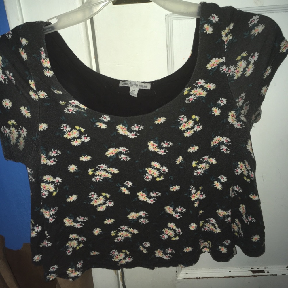 Floral Partial Crop Top